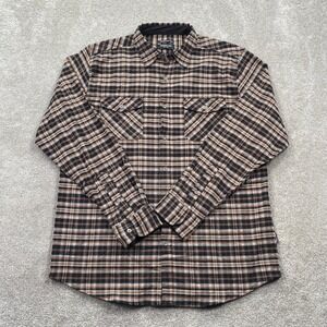 Kenneth Cole New York Mens Flannel Shirt Long Sleeve Plaid Slim Fit Size L